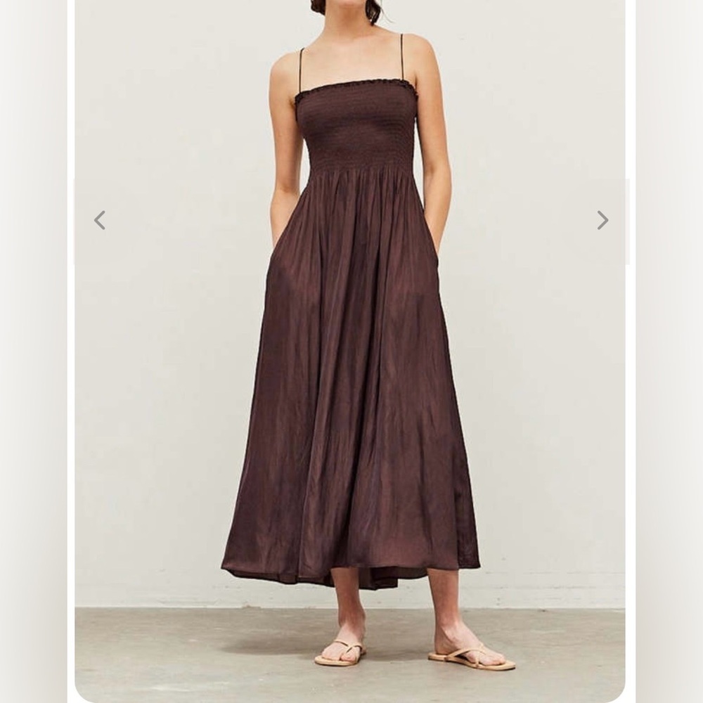 GRADE & GATHER Chic Tan Maxi Dress SIZE M